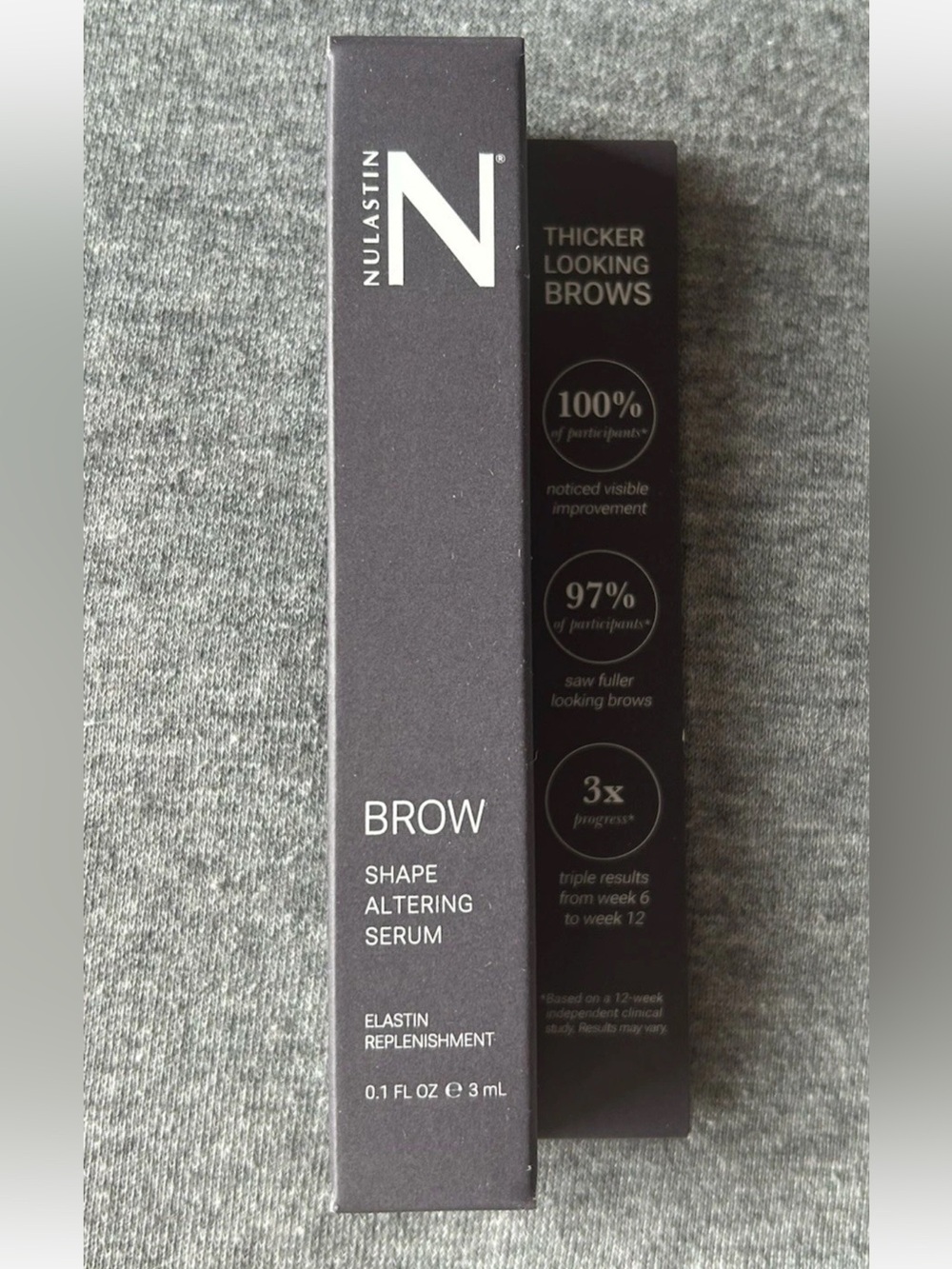 New Nulastin Shape Altering Brow Serum Full Size 0.1 oz/ 3ml